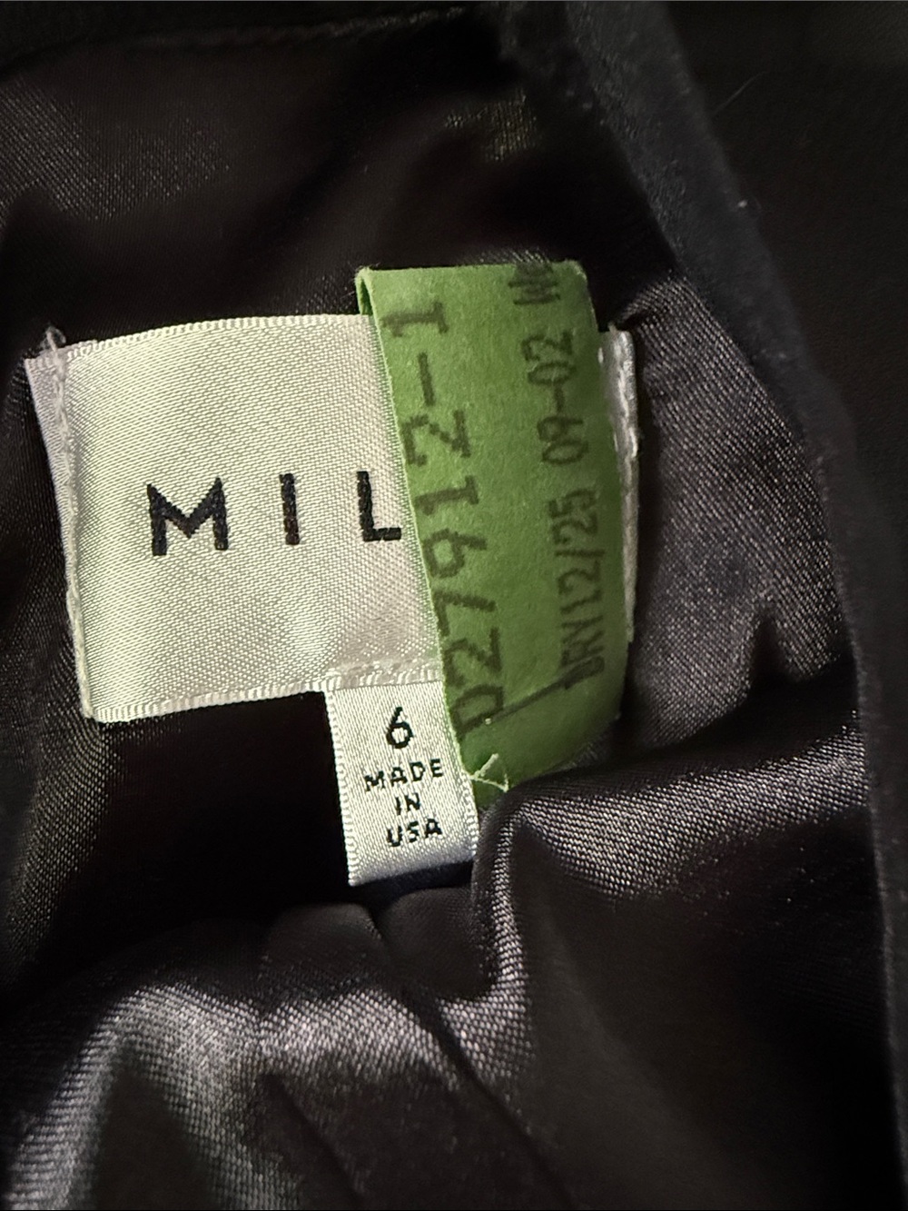 Milly of New York black geometric overlay, size 6 - Picture 3 of 4